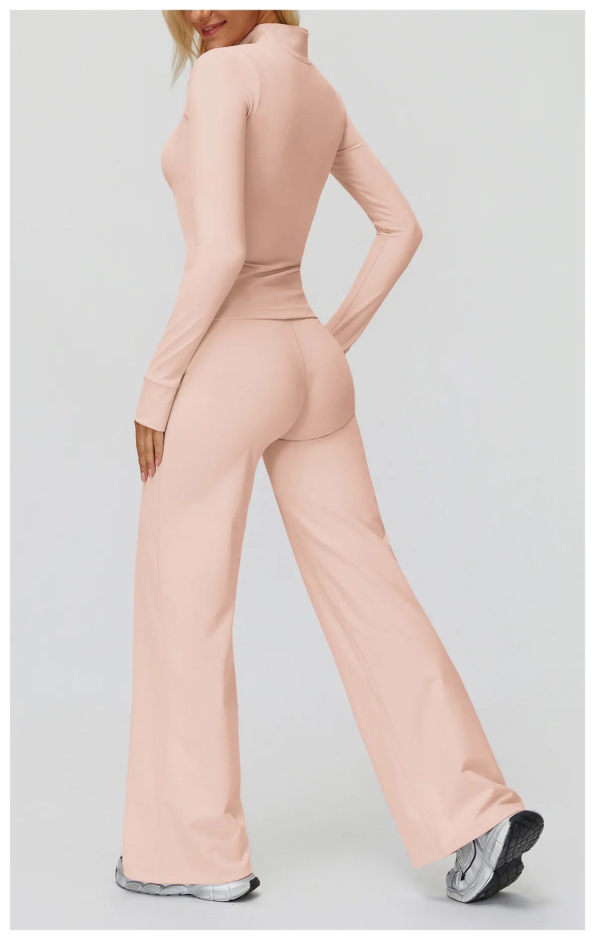 Yoga Set 2PCS Women Tracksuit Sportswear Workout Clothes Athletic Wear Gym Overalls Legging Fitness Top Long Sleeve Sports Suits