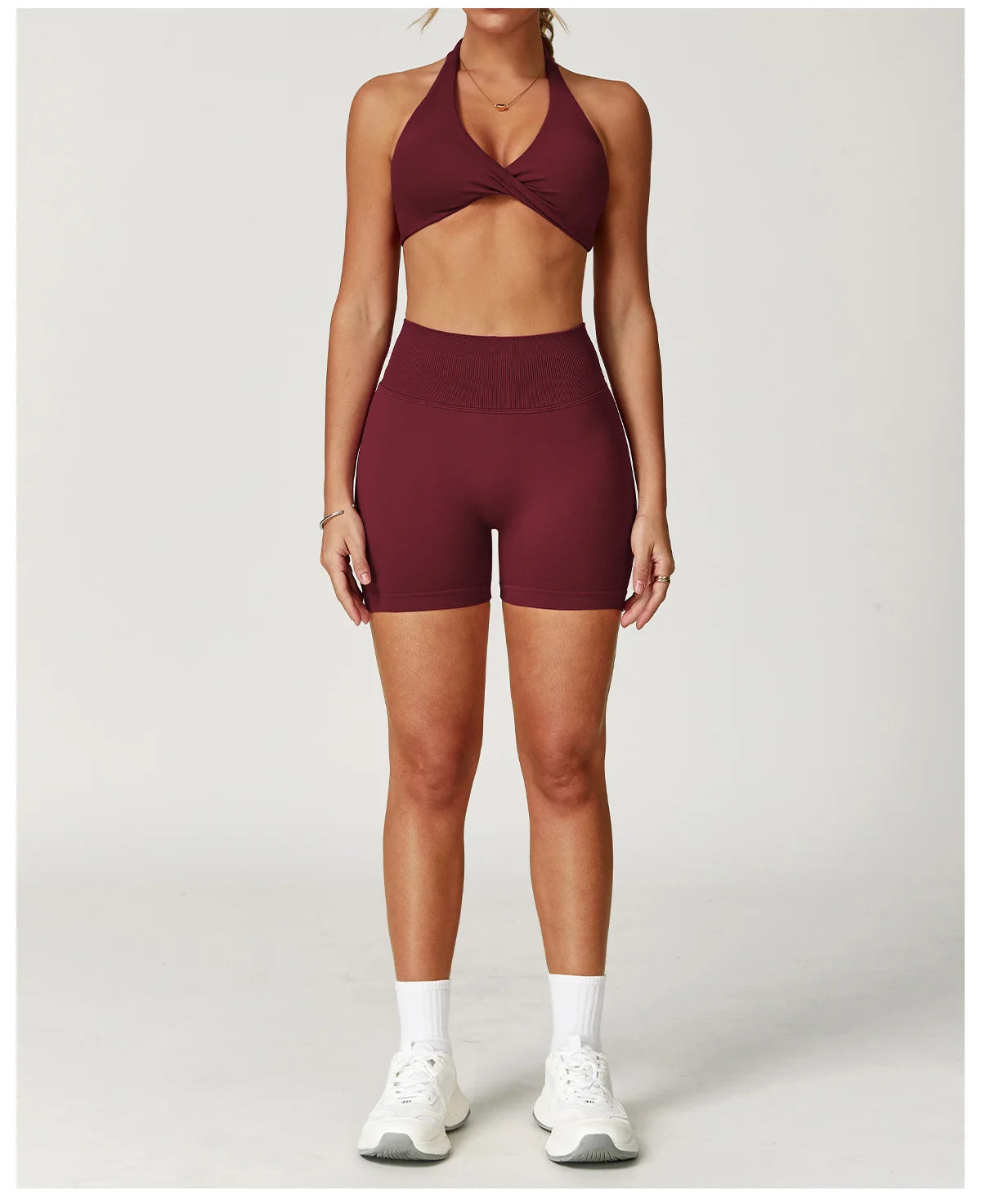 2PCS Yoga Suit Sports Set Women Gym Set Women Tracksuit Running Workout Long Sleeve Sports Shirt Yoga Clothing Seamless Leggings