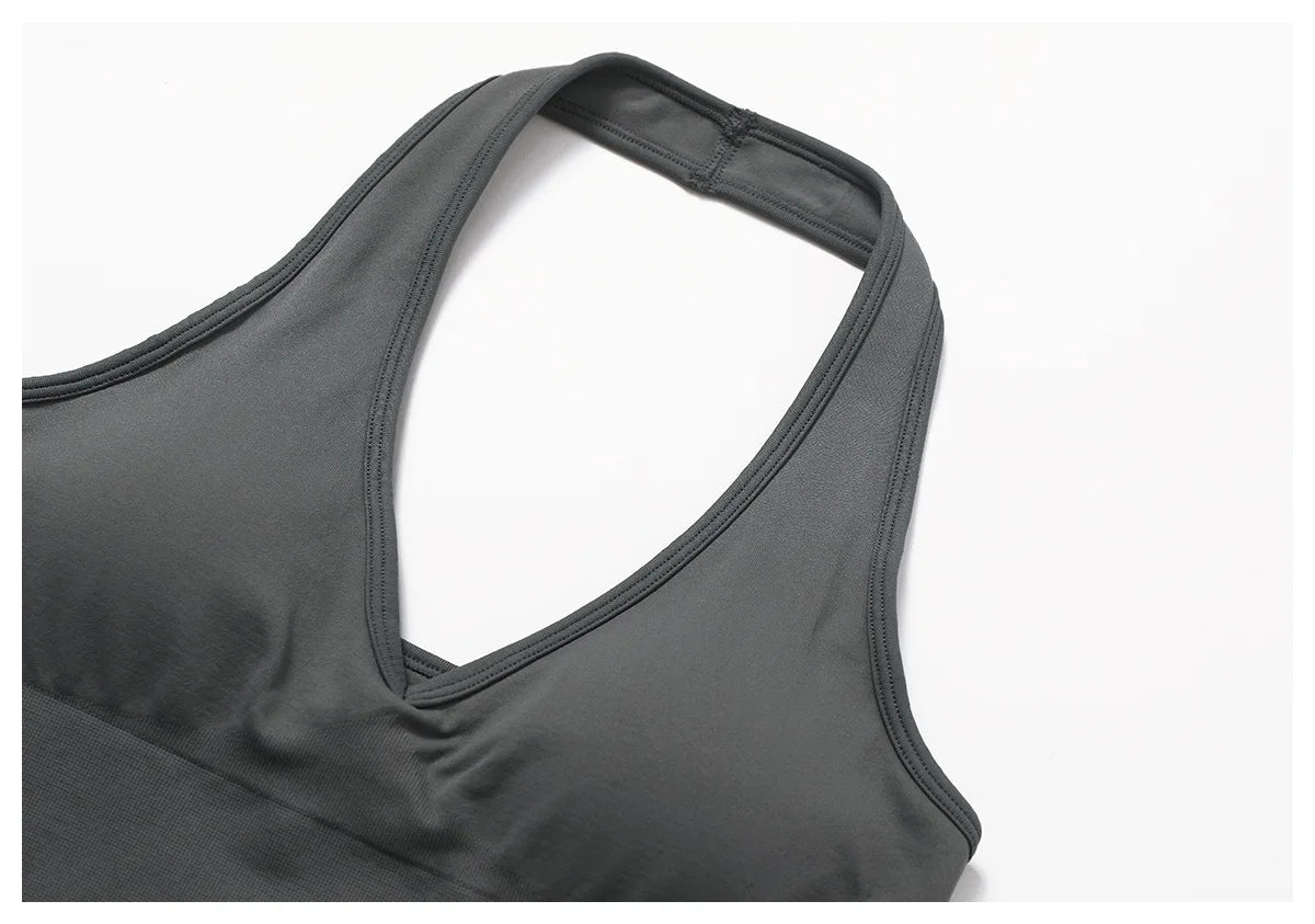 Hanging Neck Bra Women Sports Bra Top Push Up Fitness Seamless Yoga Bra Underwear Sport Tops Women Breathable Running Gym Vest