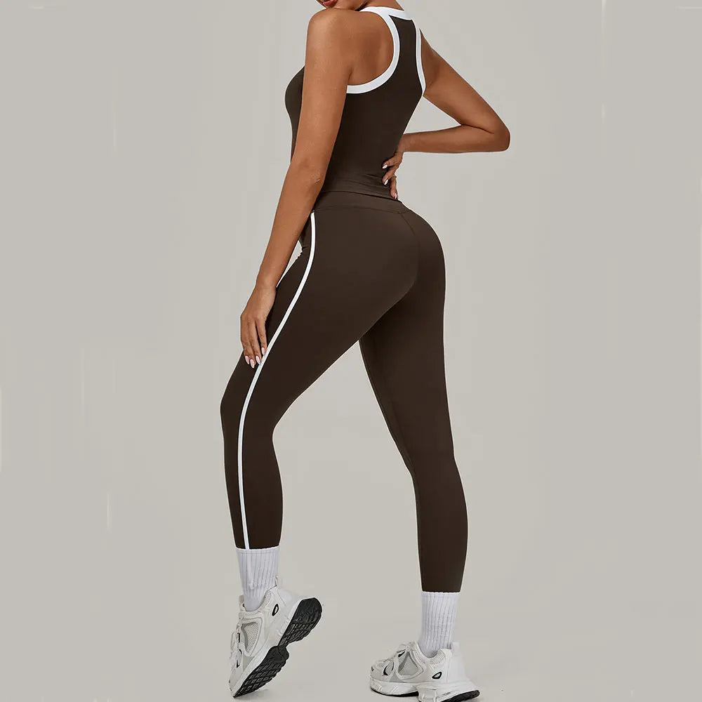 2 Pieces Yoga Set Women's Tracksuit Workout Clothes Sportswear Gym Clothing High Waist Leggings Fitness Bra Push Up Sports Suits