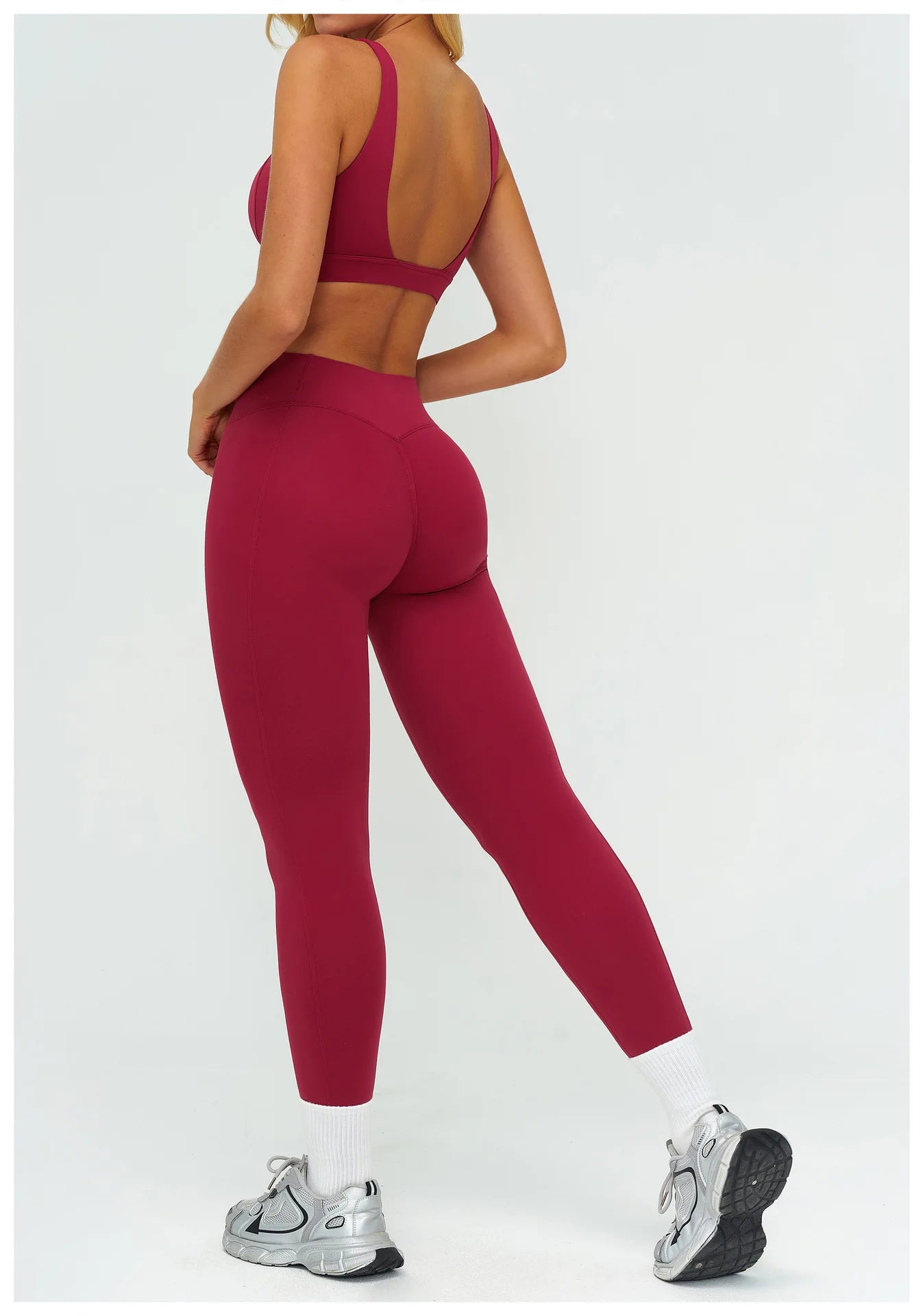 2PCS Yoga Set Women's Tracksuit Fitness Suit Sportswear Workout Sports Bra High Waist Leggings Gym Clothing Sports Shorts Suit