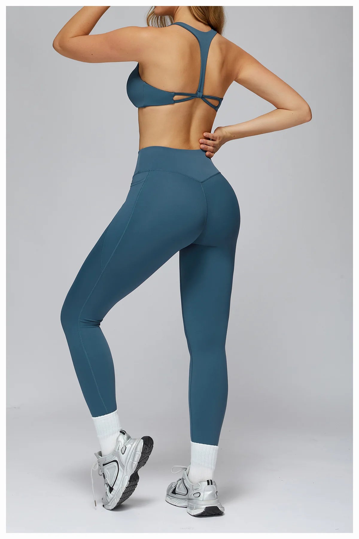 Sports Bra Women's Set 2PCS Professional Fitness Tank Top Bra Shockproof Running Leggings Yoga Suit Beautiful Back Bra Clothing