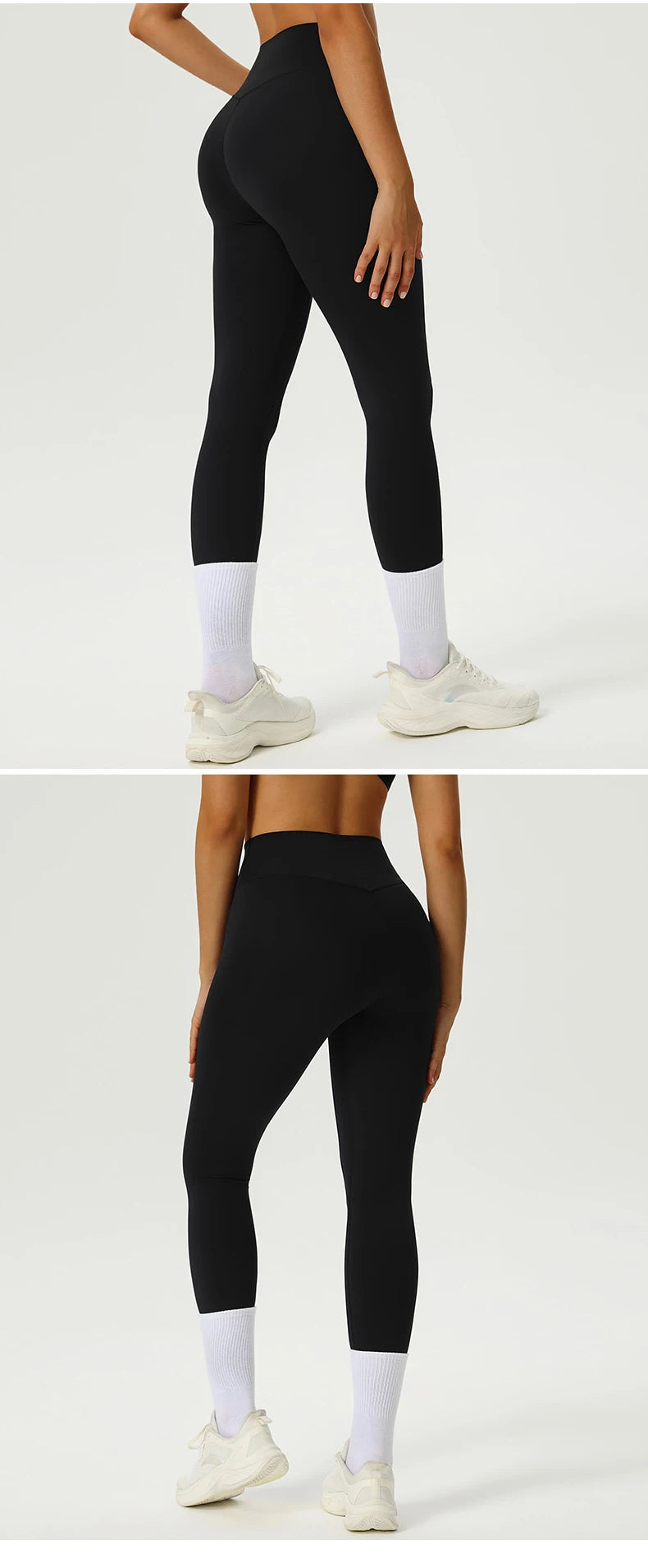 High Waist Solid Leggings Women Slim Tights Fitness Elastic Yoga Leggings Push Up Butt Knit Fashion Gym Push Up Workout Pants