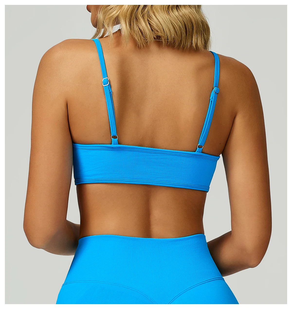 Women Seamless Halter Sports Bra High Support Push-up Open Back activewear Gym Tank Top Fitness Underwear Yoga Workout Brassiere