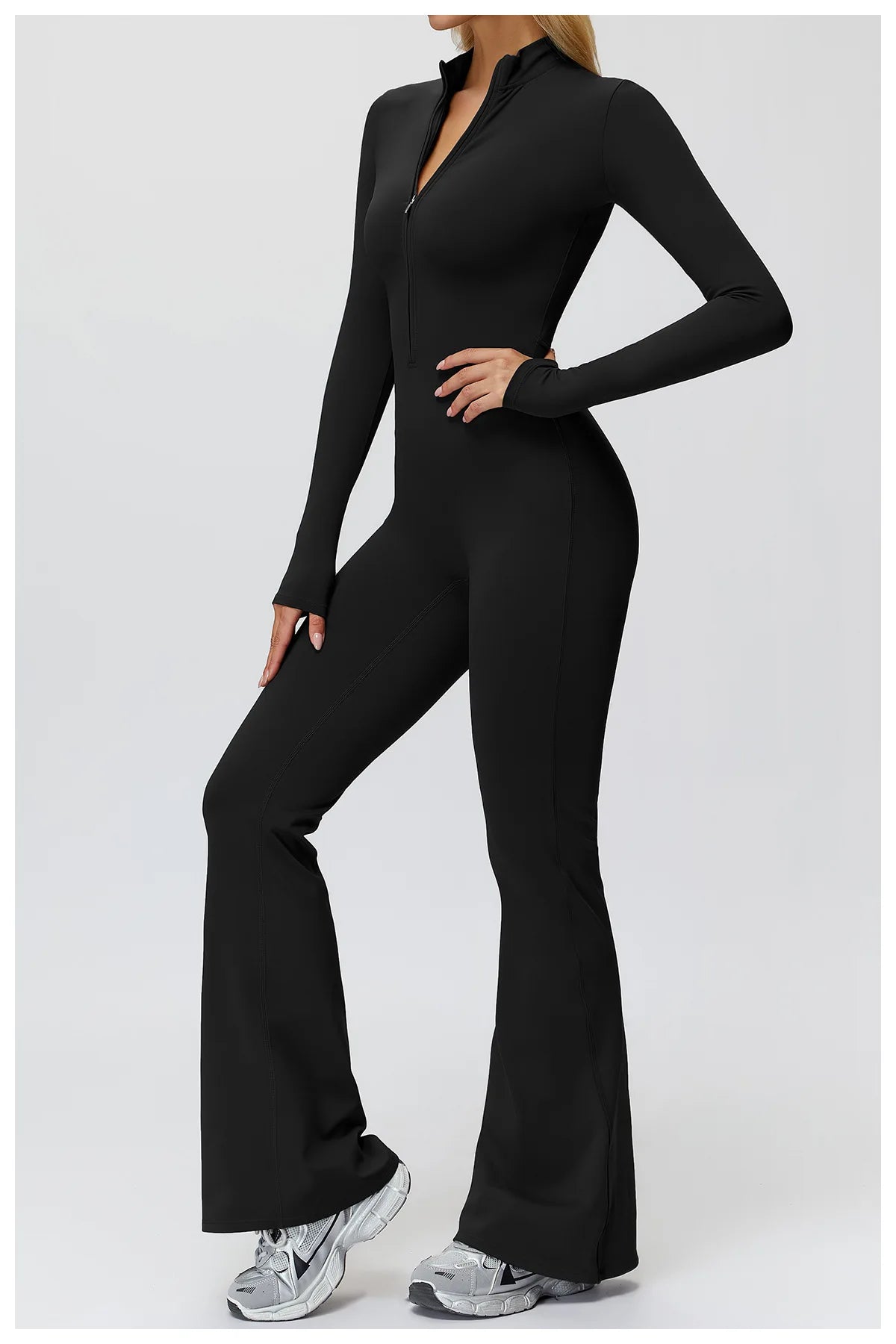 Winter Yoga Suit Gym Set Women Tracksuit Thicken Sportswear Zipper Fitness Long Sleeved Sports Jumpsuit Push Up Workout Clothes