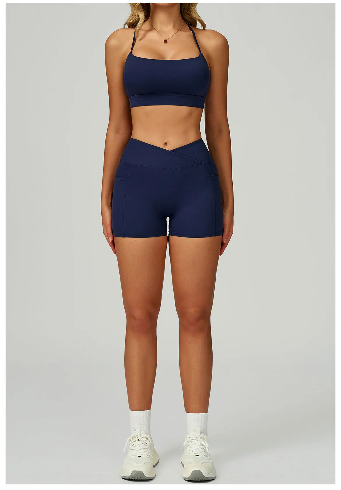 Yoga Suit 2PCS Women Tracksuit Sports Bra High Waist Leggings Shorts Outfit Gym Set Fitness Workout Clothes Push Up Sportswear