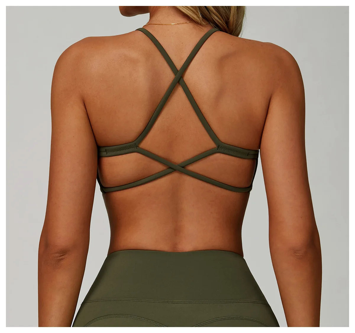 Cross Shoulder Straps Sports Bra Anti-Sweat Fitness Top Women Yoga Bra Shockproof Crop Top Push Up Sport Bra Gym Bra Workout Top