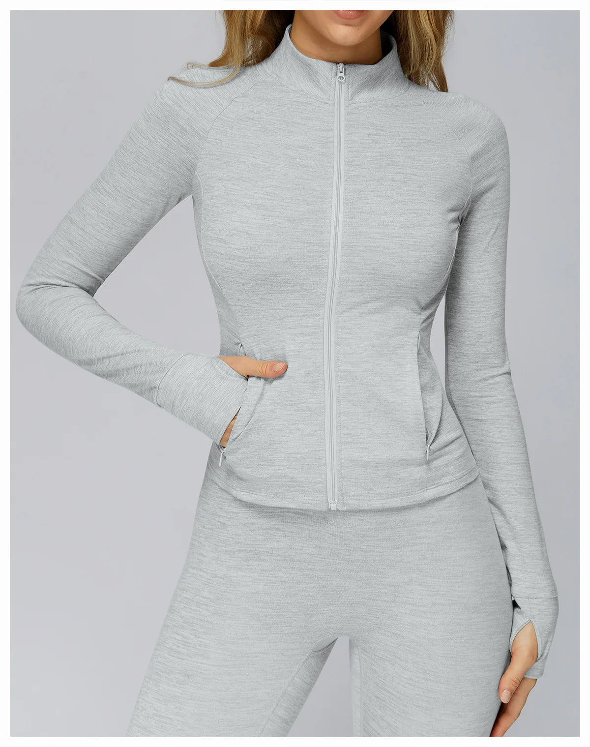 Zip Fitness Clothes Women Long Sleeve Sports Jacket Gym Clothes Woman Yoga Shirt Quick Dry Top Sunscreen Sportswear Yoga Clothes