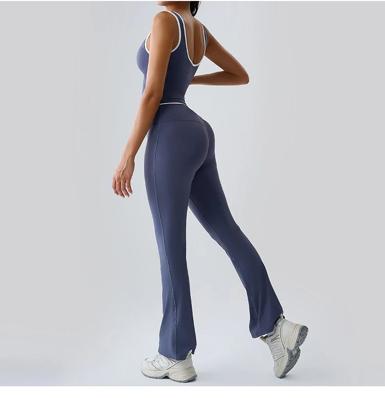 Women Tracksuit 2PCS Yoga Set Nude Feeling Workout Sets Gym Push Up Fitness Running Workout Sportwear Sport Bra Leggings Suit
