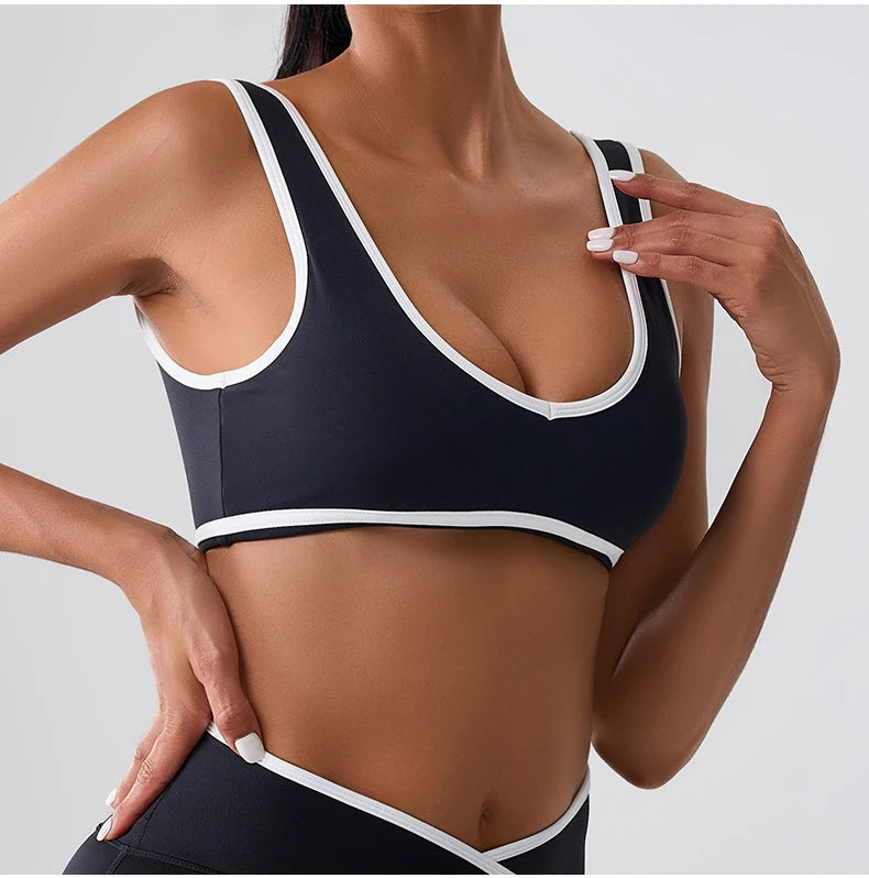 Patchwork Tank Top Women Underwear Gym Women Sports Bra Push Up Crop Tops Fitness Bras Breathable Running Athletic Sportswear