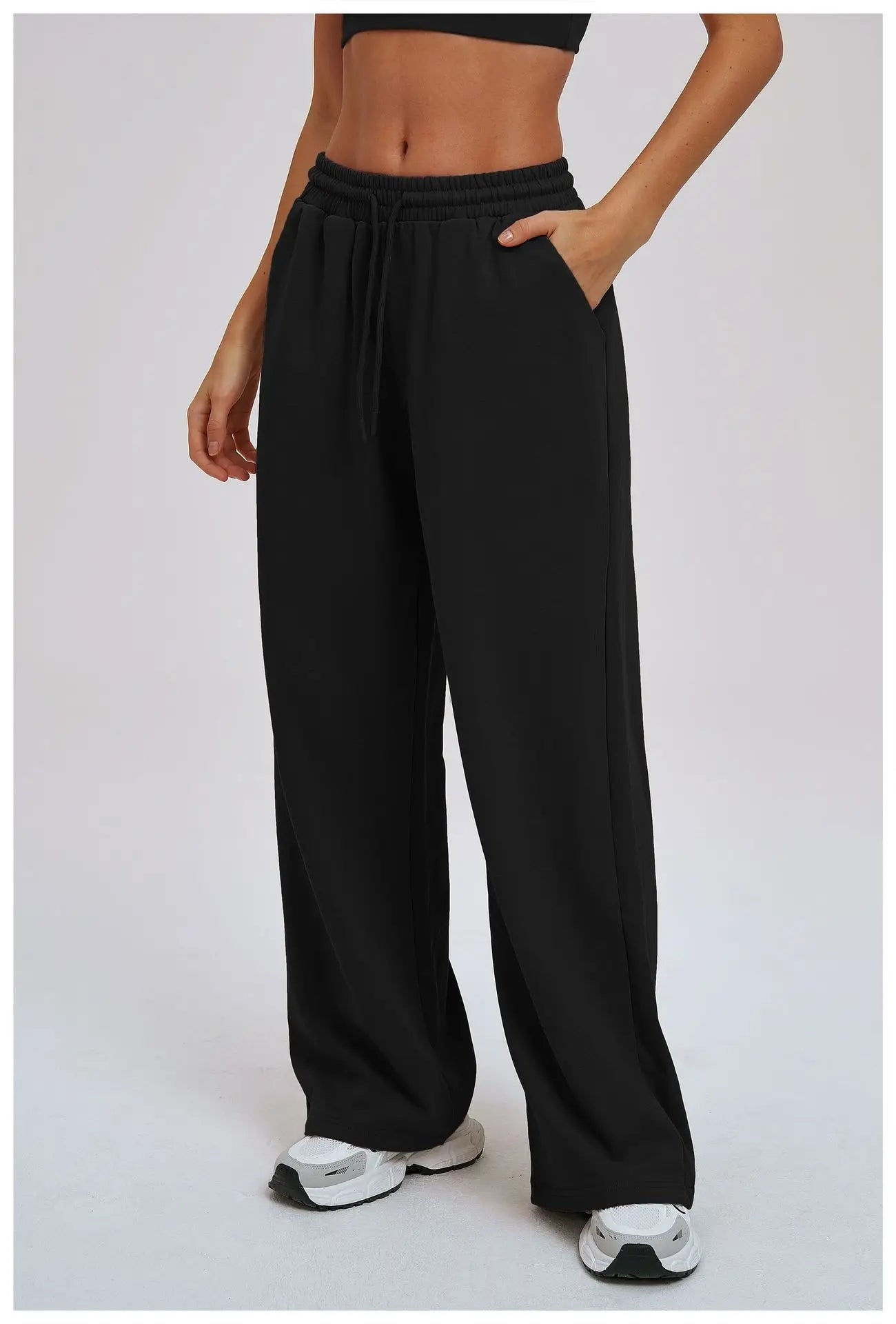 Yoga Pants Women's Gym Workout Pants Loose Wide Leg Casual Straight Leg Pants Outdoor Cycling And Running Sports Pants
