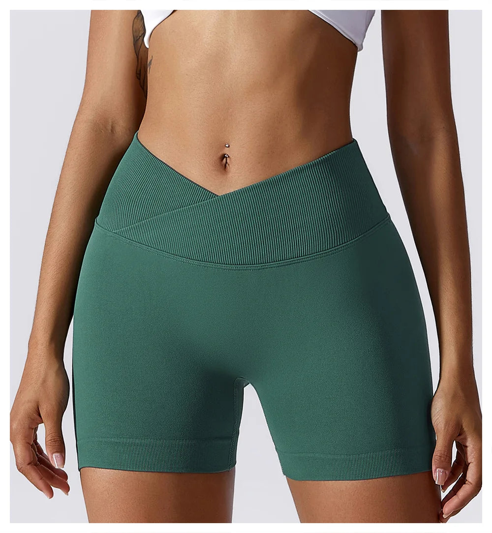 Summer Seamless Yoga Shorts High Waist Elasticity Sports Leggings Women Breathable Cycling Shorts Buttock Lift Gym Shorts Women