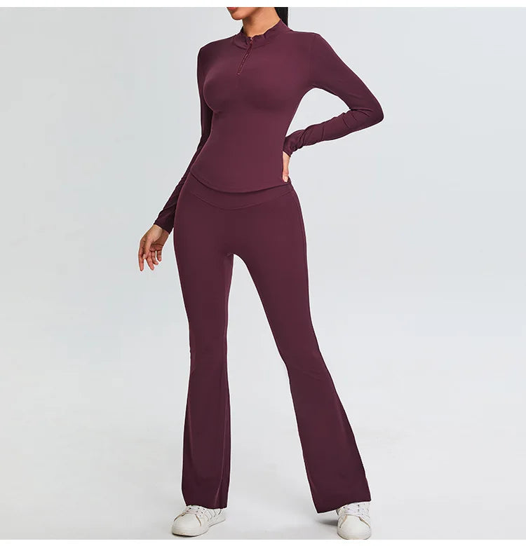 Half Zipper Yoga Long Sleeve Women Shirt Sports Jacket Fitness Gym Top Activewear Running Coats Sports Workout Clothes Woman Top