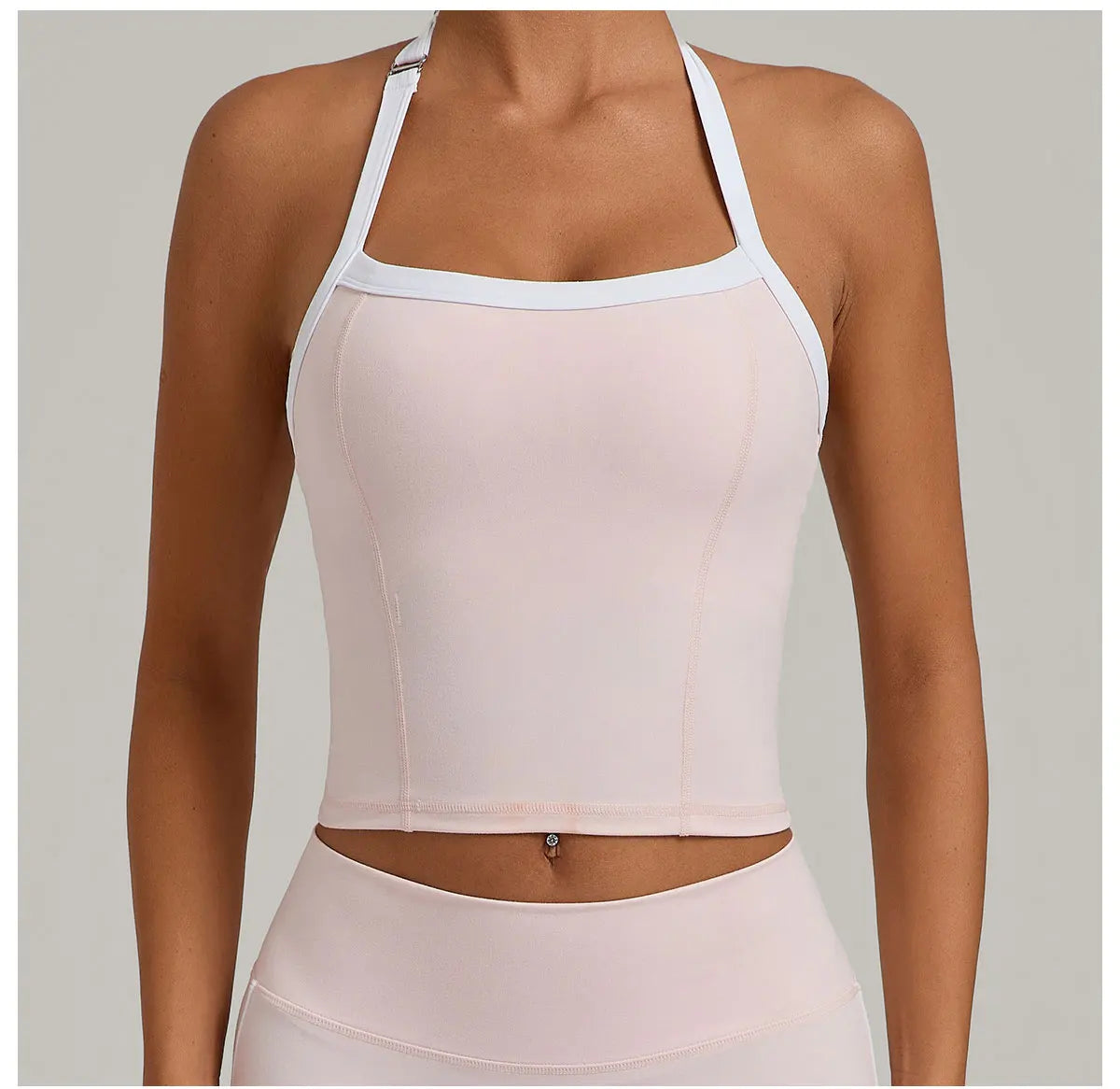 Women Sports Bra Hanging Neck Top Push Up Fitness Yoga Bra Color Blocked Underwear Gym Sport Tops Women Running Vest Bralette