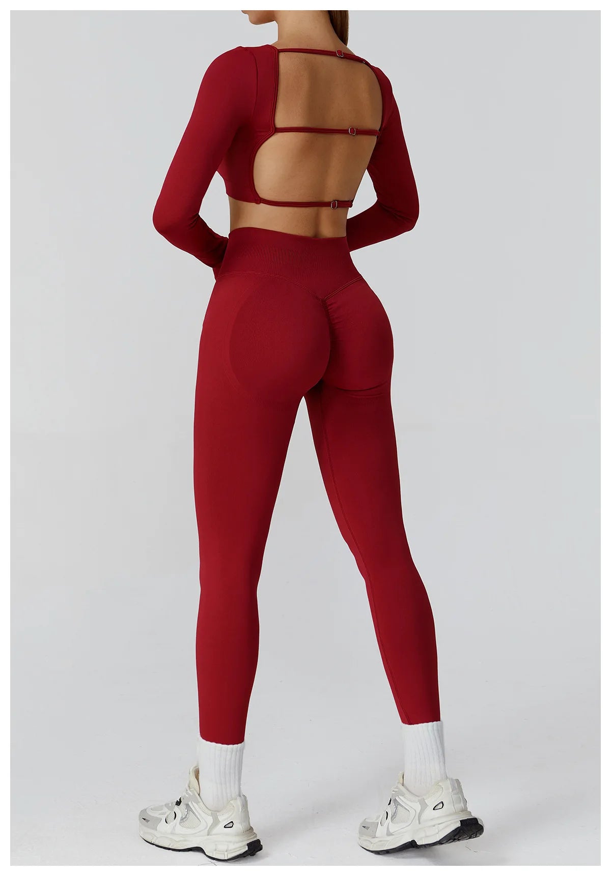 Seamless Casual Quick Dry Sportswear Women Square Neck Gym Top Women Fitness Sports Crop Top Female Long Sleeve Yoga Clothing