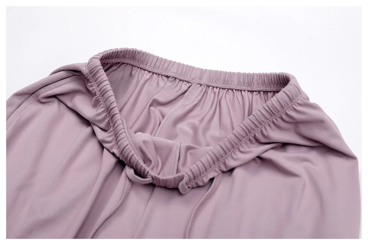 High Waist Yoga Pants Women's Hanging Wide Leg Loose Casual Pants Women's Sports Pants Fitness Running Elastic Drawstring Pants