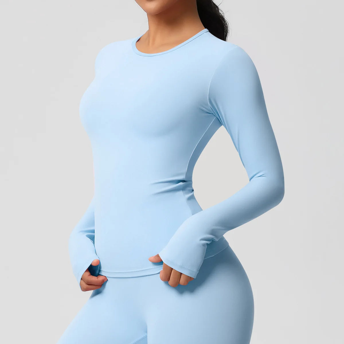 Yoga Shirts For Women Long Sleeve Fitness Running Push Up Gym Clothes Workout Dry Fit Breathable High Elastic Sports Top