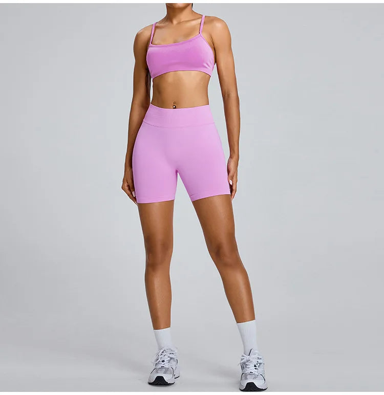 Seamless Yoga Shorts Women High Waist Workout Shorts Fitness Yoga Lift Butt Fitness Women Shorts Gym Short Running Sportswear