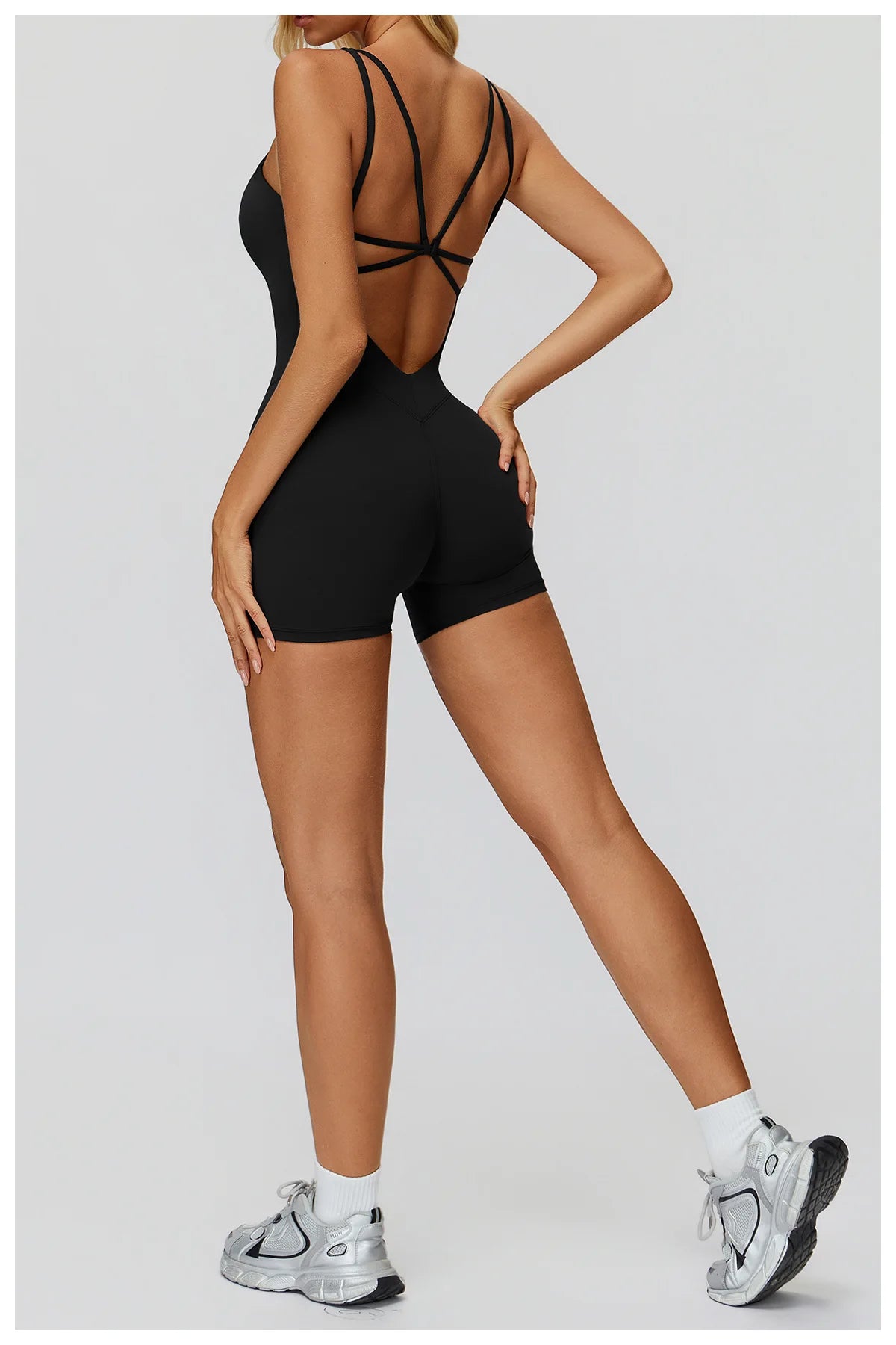 Jumpsuit Women's Short Tracksuit Yoga Set One-Piece Sportswear Push Up Gym Workout Clothes Fitness Stretch Bodysuit Yoga Suit