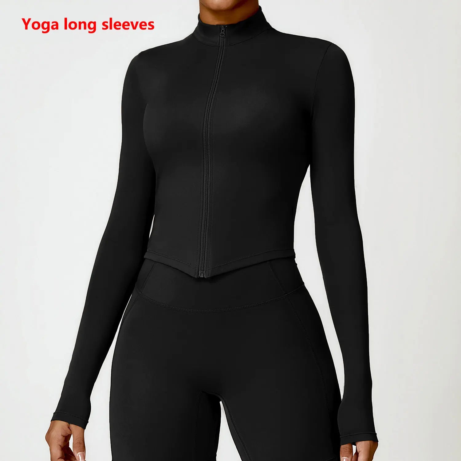 New Running Elasticity Yoga Jacket Zipper Slimming Top Coat Women's Sports Jacket Gym Workout Sports Long Sleeves Women Tights