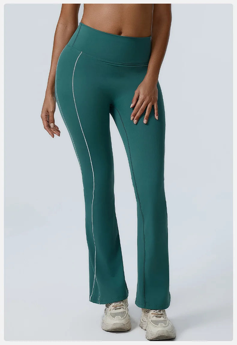 Yoga Leggings Women Yoga Pants Running Bell-bottoms Yoga Tights High Waist Fitness Pants Gym Leggings Sports Wide Leg Pant