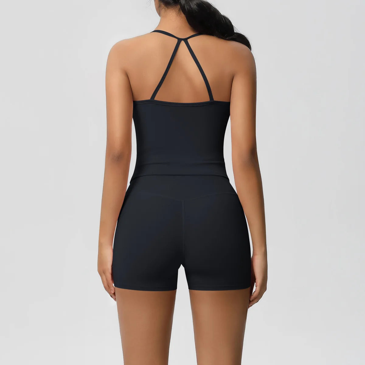 Yoga Sport Set Women Seamless Crop Top Bra Shorts Yoga Set Comfort Elastic Sportsuit Workout Outfit Fitness Gym Clothes