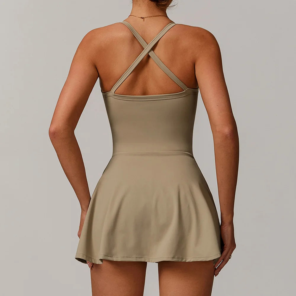 Yoga Boilersuit Sleeveless Women's Sportswear Gym Jumpsuits Workout Clothes High-intensity Fitness One-piece Skin-tight Garment