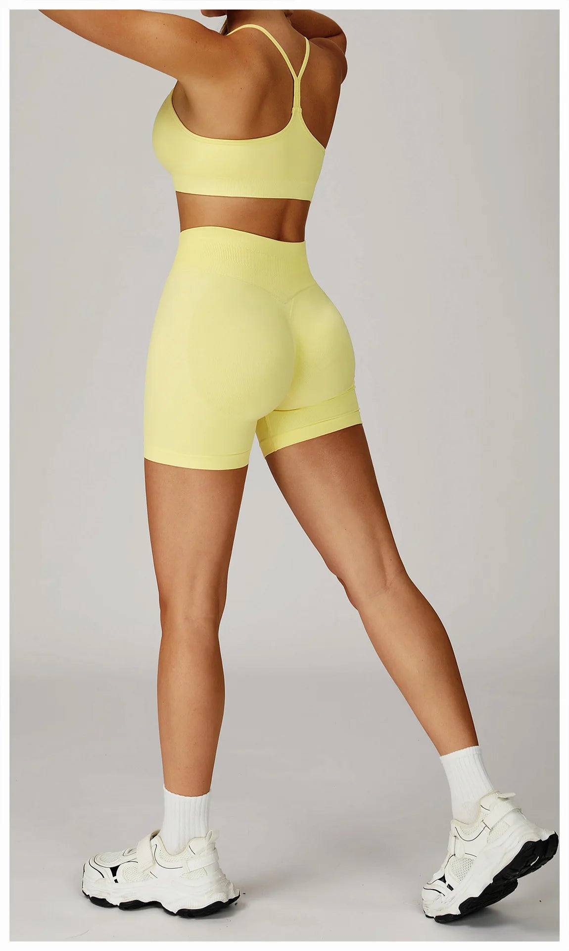 2PCS Seamless Yoga Set Gym Clothes Athletic Wear Women Fitness Set Tracksuits Sports Long Sleeved Gym Suit Leggings Sportswear