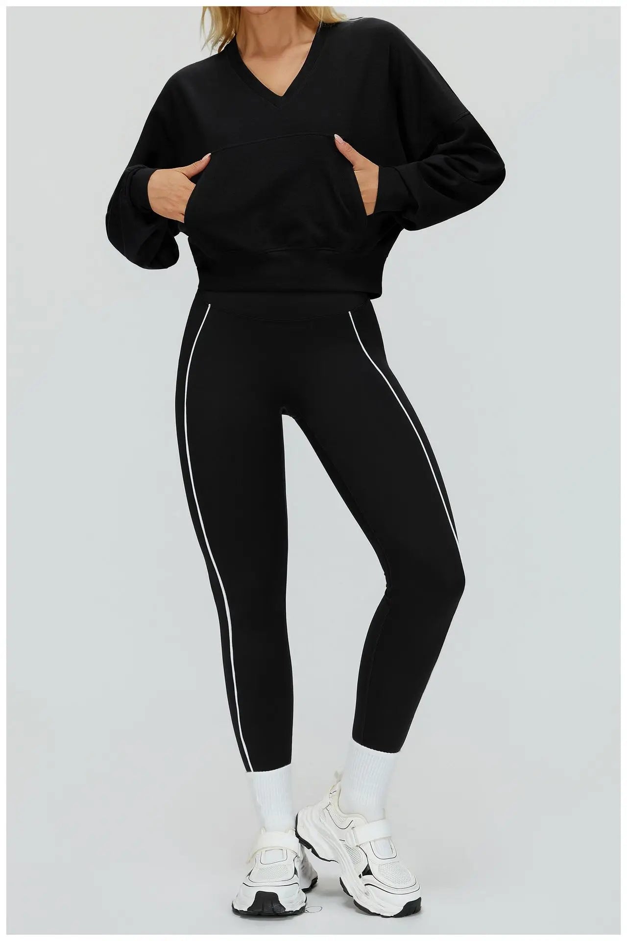 Hooded Hoodie Women's Long Sleeved Warm Windproof Casual Loose Sports Hoodie Outdoor Hiking and Running Sports Jacket