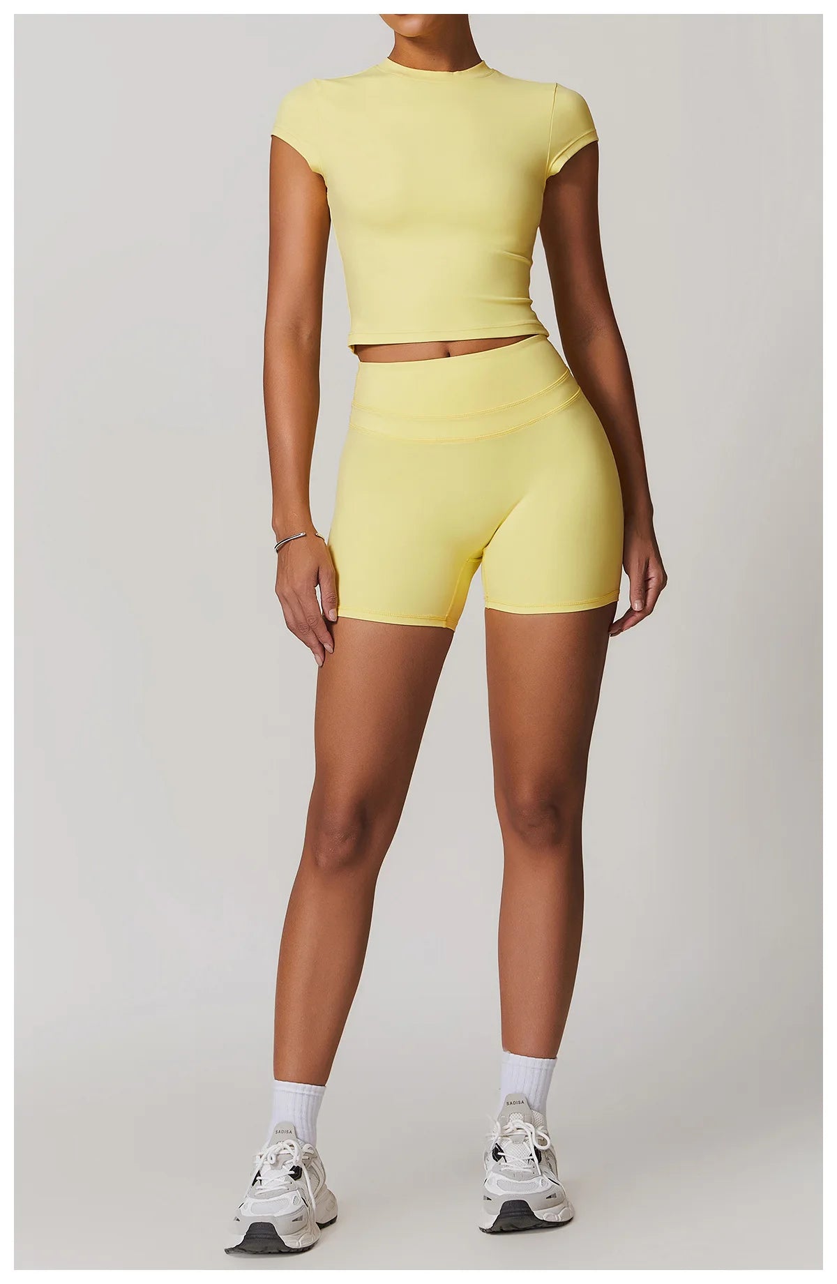 Yoga Suit 2PCS Sports Set Women Quick-Drying Gym Set Women Tracksuit Running Workout Short Sleeves Sports Yoga Clothing