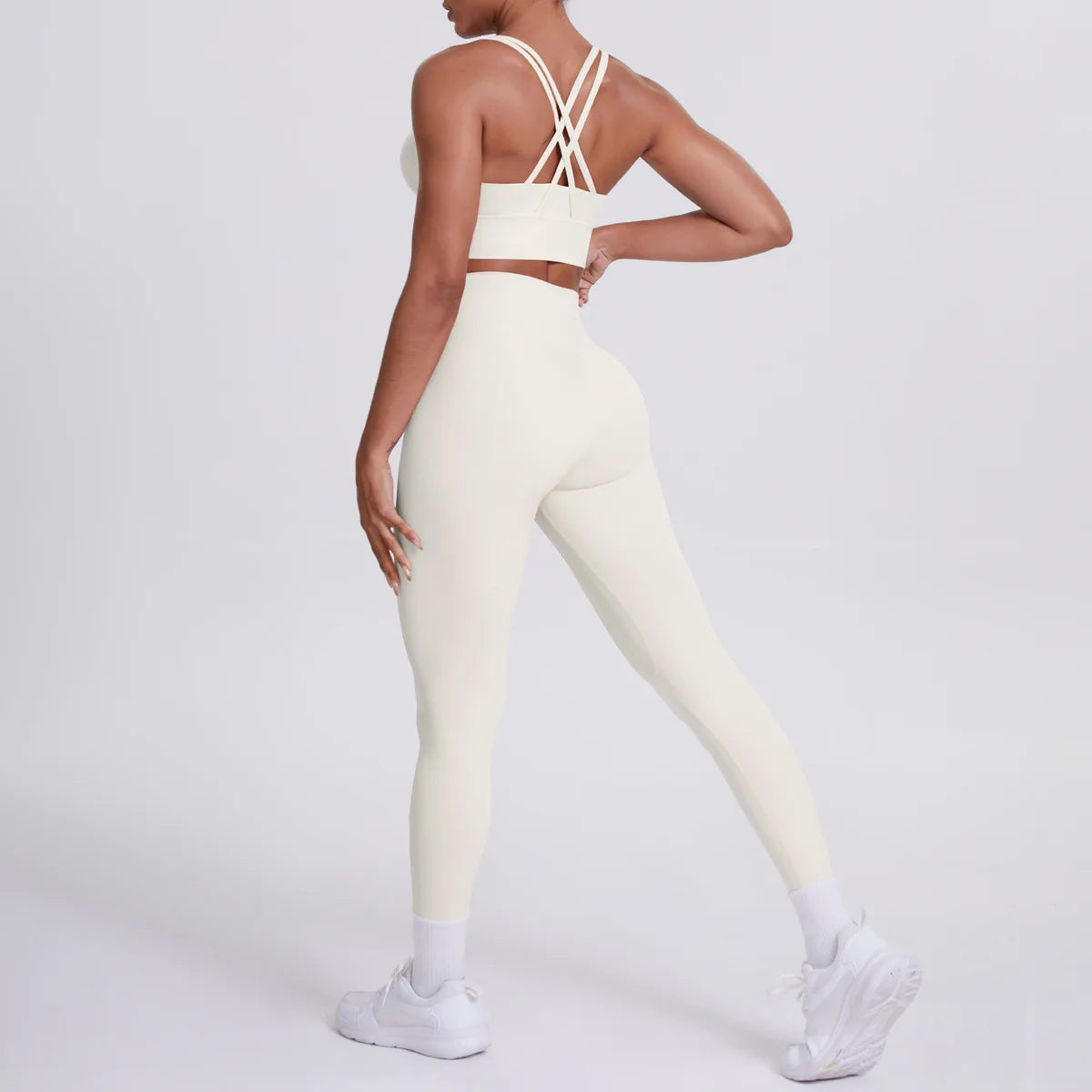 JJUREN Seamless Yoga Suit Women Tracksuit Sports Bra High Waist Leggings Yoga Outfit Gym Set Fitness Workout Clothes Sportswear