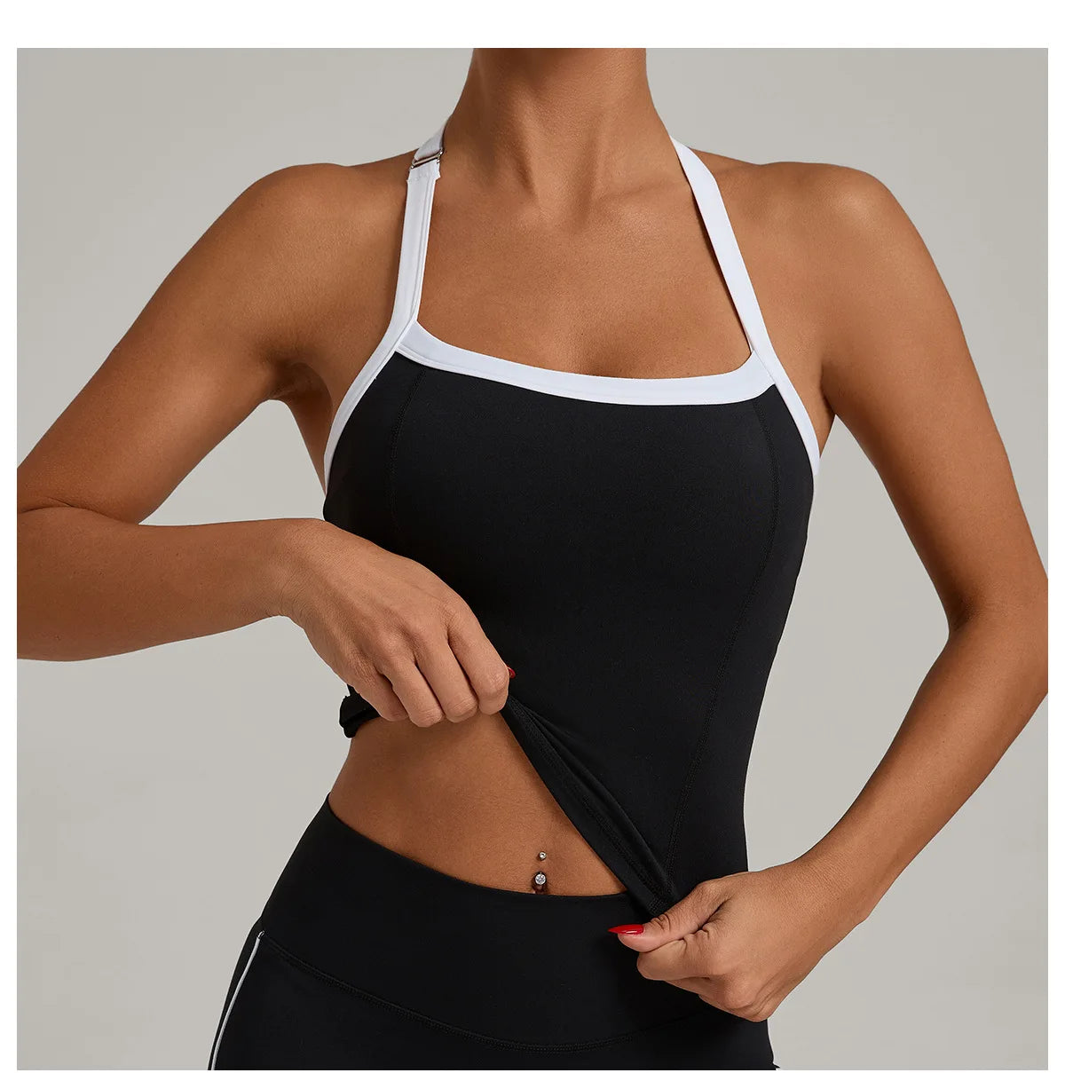 Women Sports Bra Hanging Neck Top Push Up Fitness Yoga Bra Color Blocked Underwear Gym Sport Tops Women Running Vest Bralette