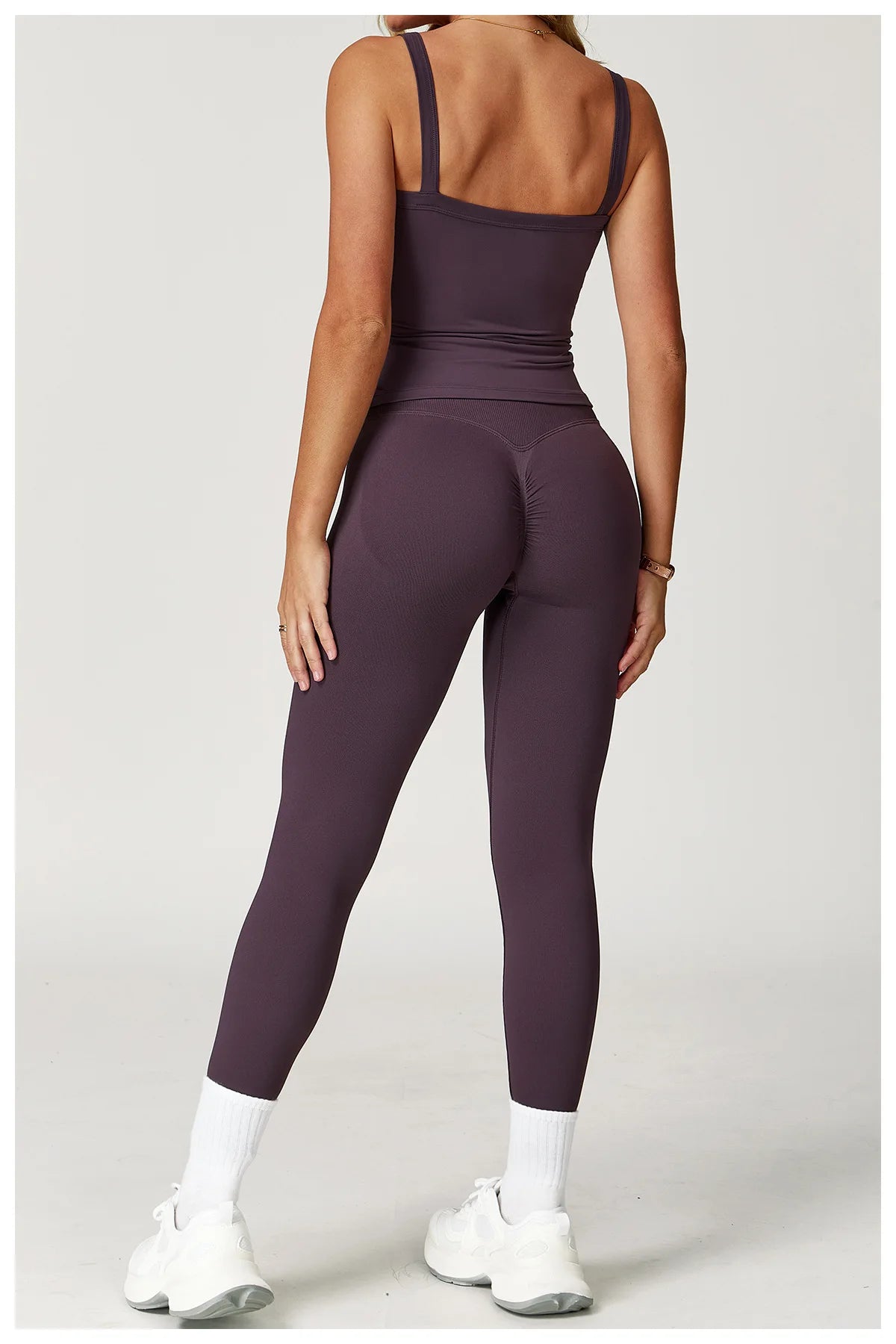 Women Tracksuit 2PCS Seamless Fitness Suit Yoga Sets Sportswear Workout Sports Bra High Waist Leggings Gym Clothing Sports Suits