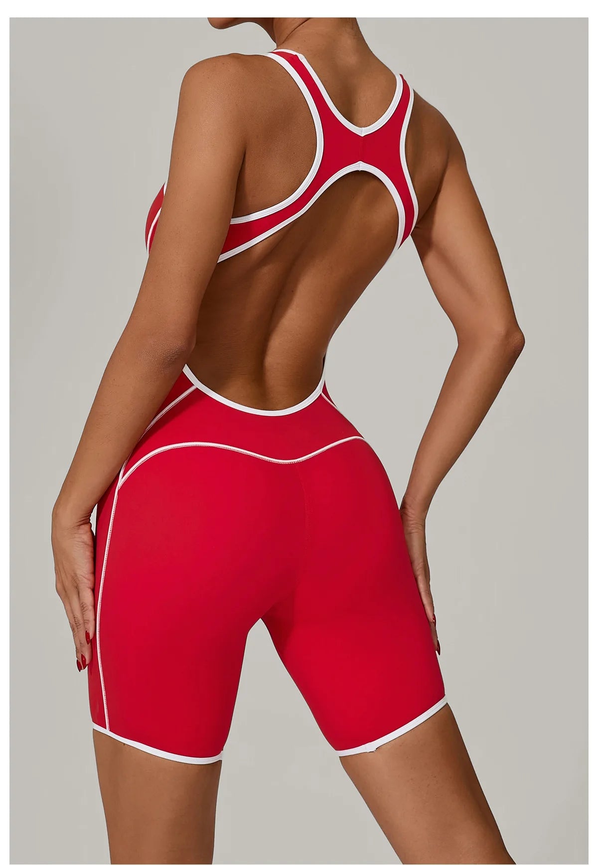 Color Blocked Gym Set Women Tracksuit Yoga Suit Sportswear Women Sports Jumpsuit Fitness Rompers Female Push Up Workout Bodysuit