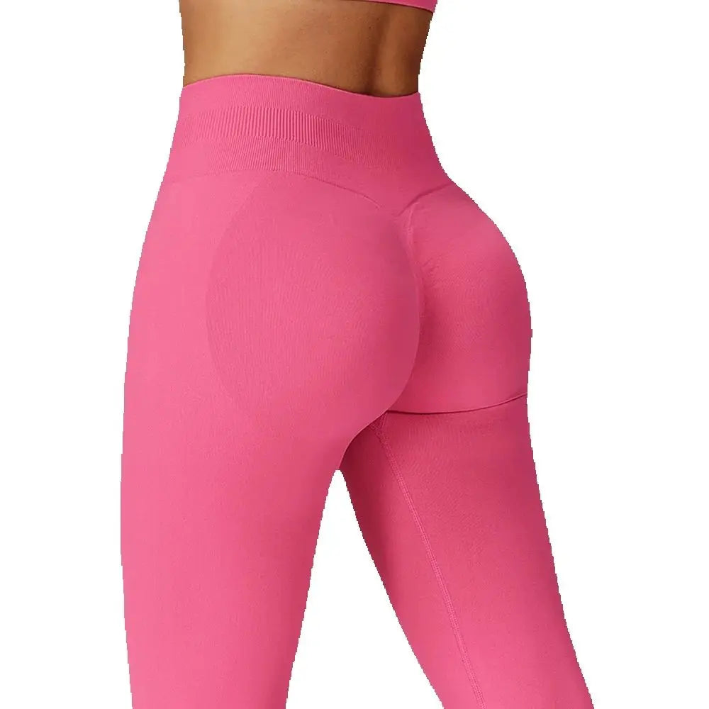 Seamless High Waist Solid Leggings Women Slim Tights Fitness Yoga Elastic Leggings Push Up Butt Knit Fashion Gym Workout Pants