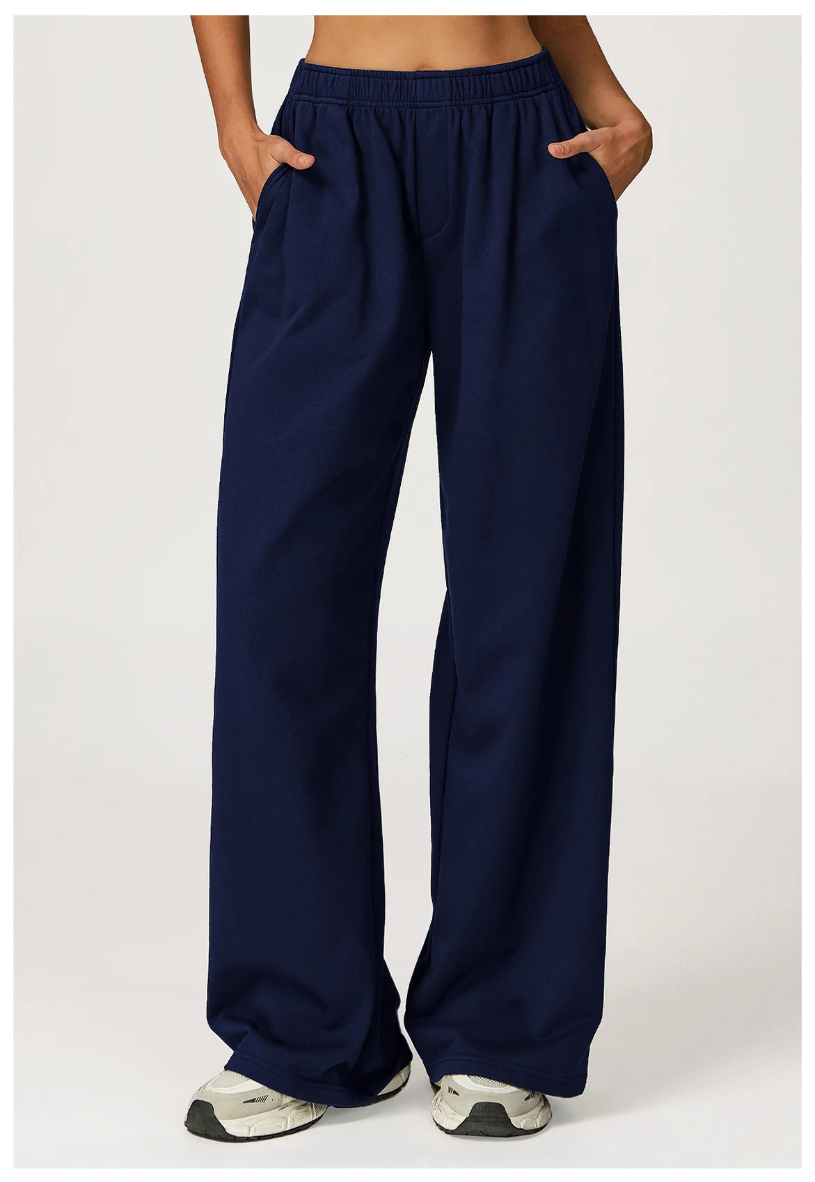 Winter High Waisted Long Sweatpants Women's Yoga Pants Wide Leg Straight Leg Loose Pants Outdoor Running Sports Sweatpants