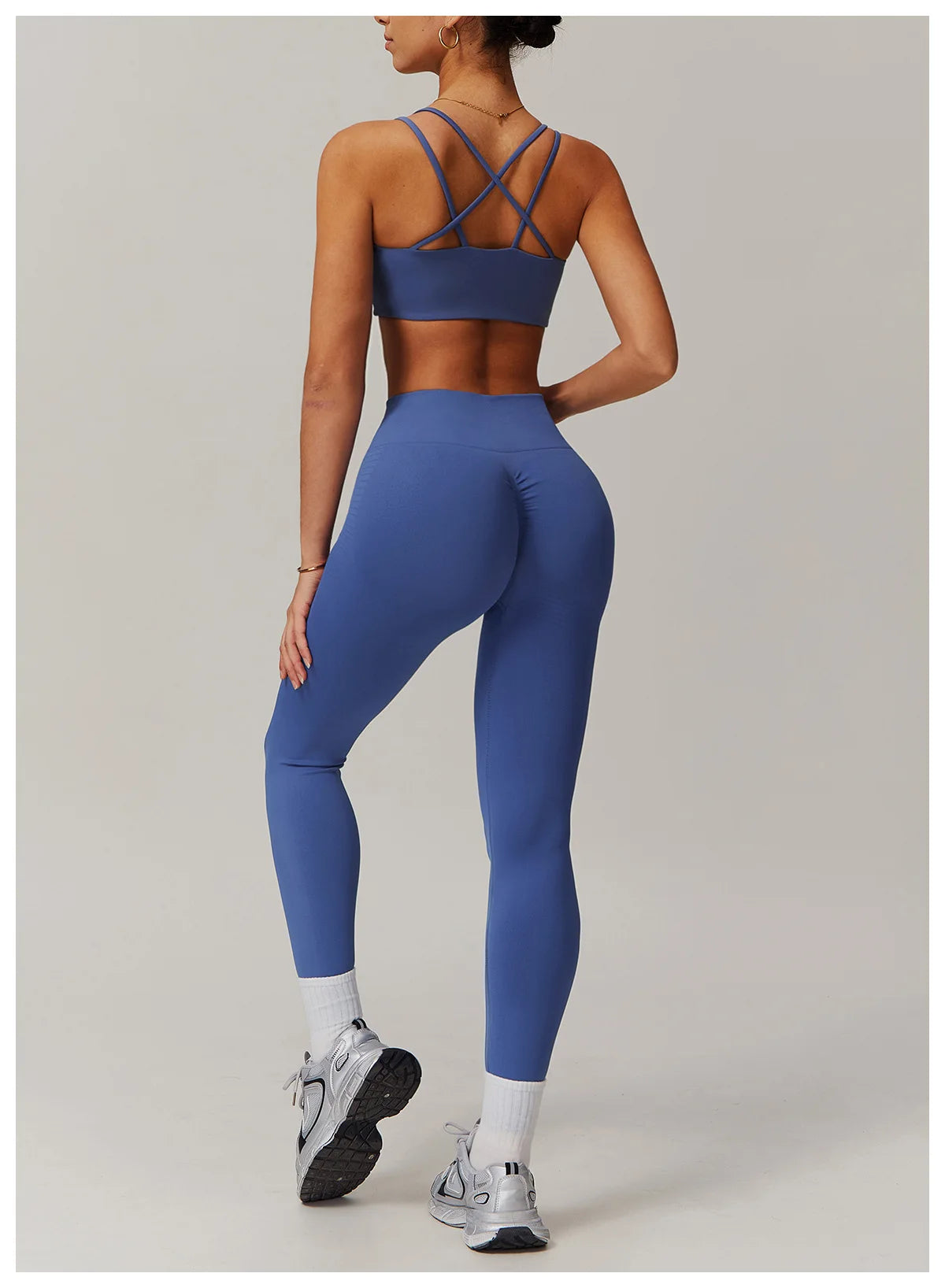Women's Sports Bra Sexy Criss Cross Straps Back High Support Impact Yoga Underwear Running Fitness Gym Padded Bralette Tops