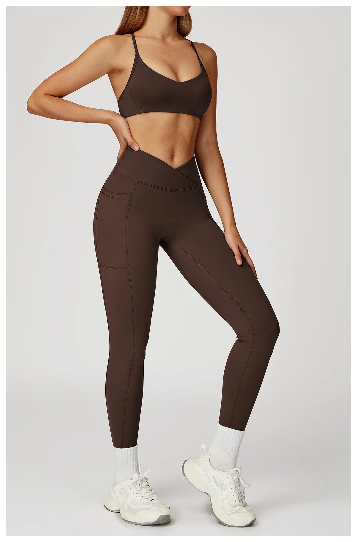 Yoga Pants Cross Waist Head Gym Leggings Women Sexy High Waist Booty Lifting Leggings Pants Women Sports Clothing Fitness Wear