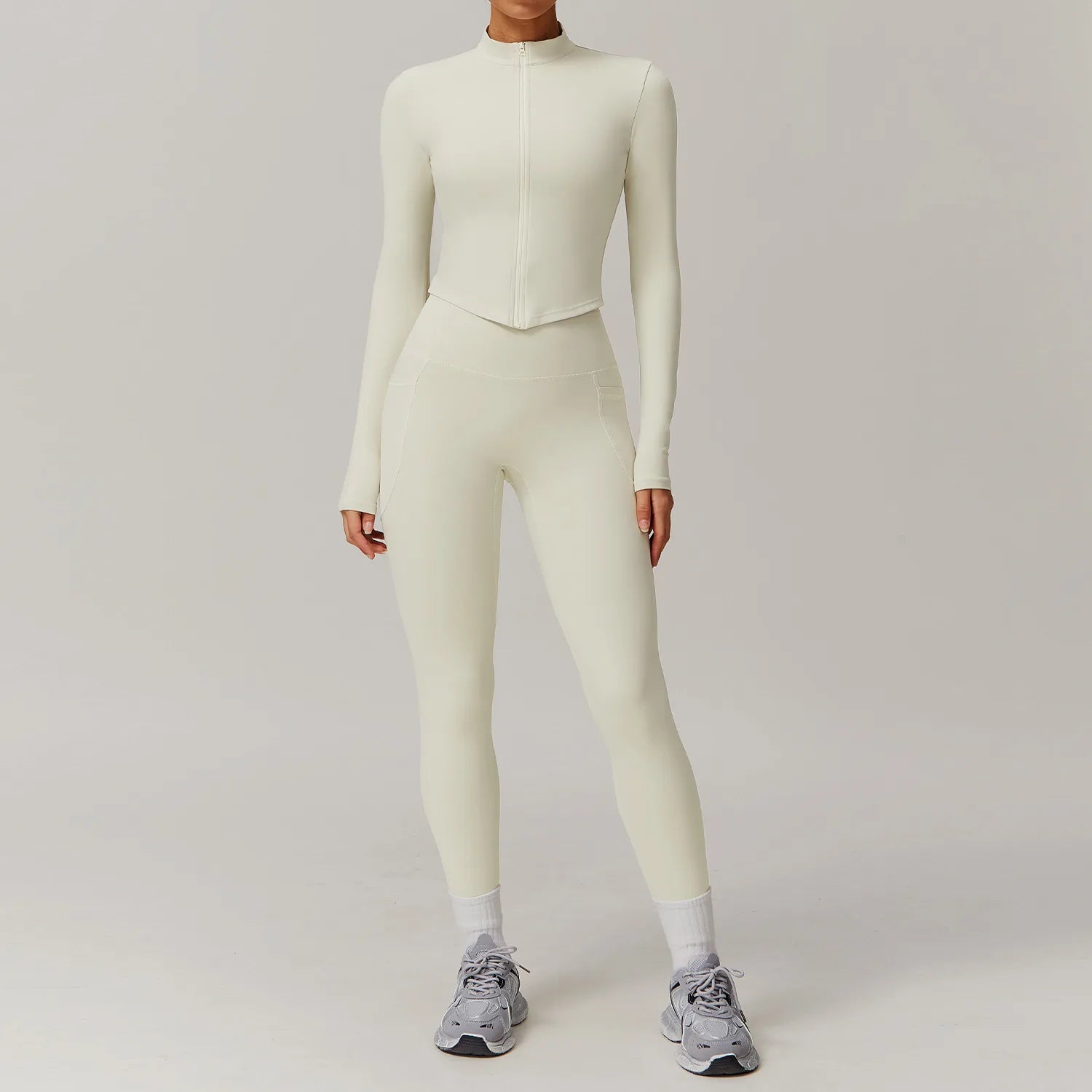 2PCS Yoga Suit Gym Set Women Sports Set Women Long Sleeve Running Workout Sportswear Female Tracksuit Sports Shirt Yoga Clothing