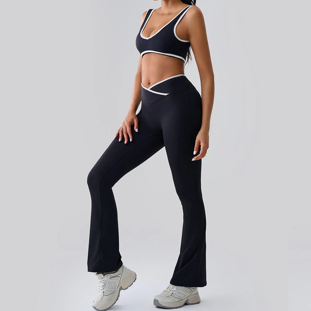 Women Tracksuit 2PCS Yoga Set Nude Feeling Workout Sets Gym Push Up Fitness Running Workout Sportwear Sport Bra Leggings Suit
