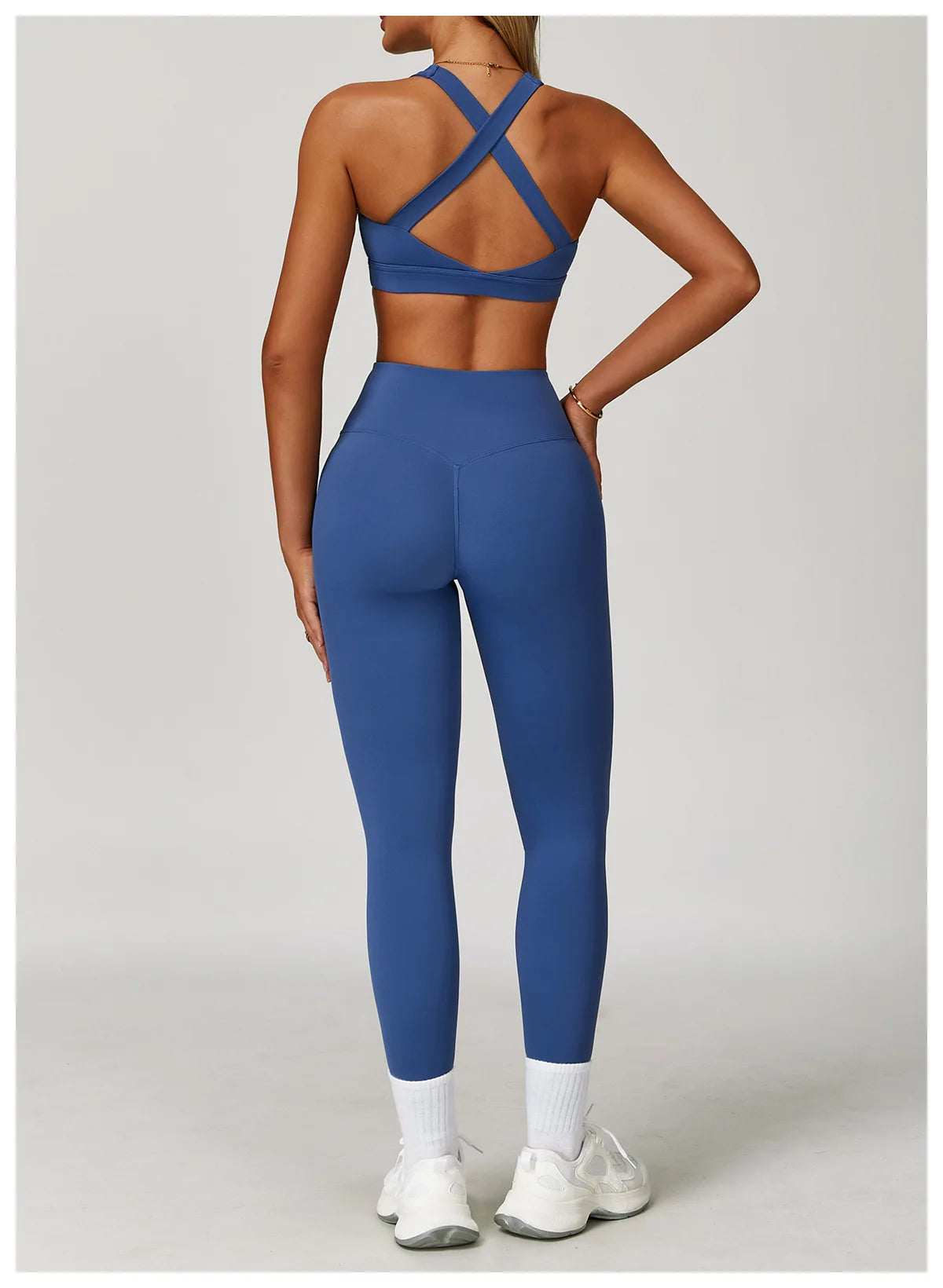 2PCS Women's Tracksuit Athletic Wear Yoga Set Workout Shorts Sportswear Gym Clothing High Waist Leggings Fitness Bra Sports Suit