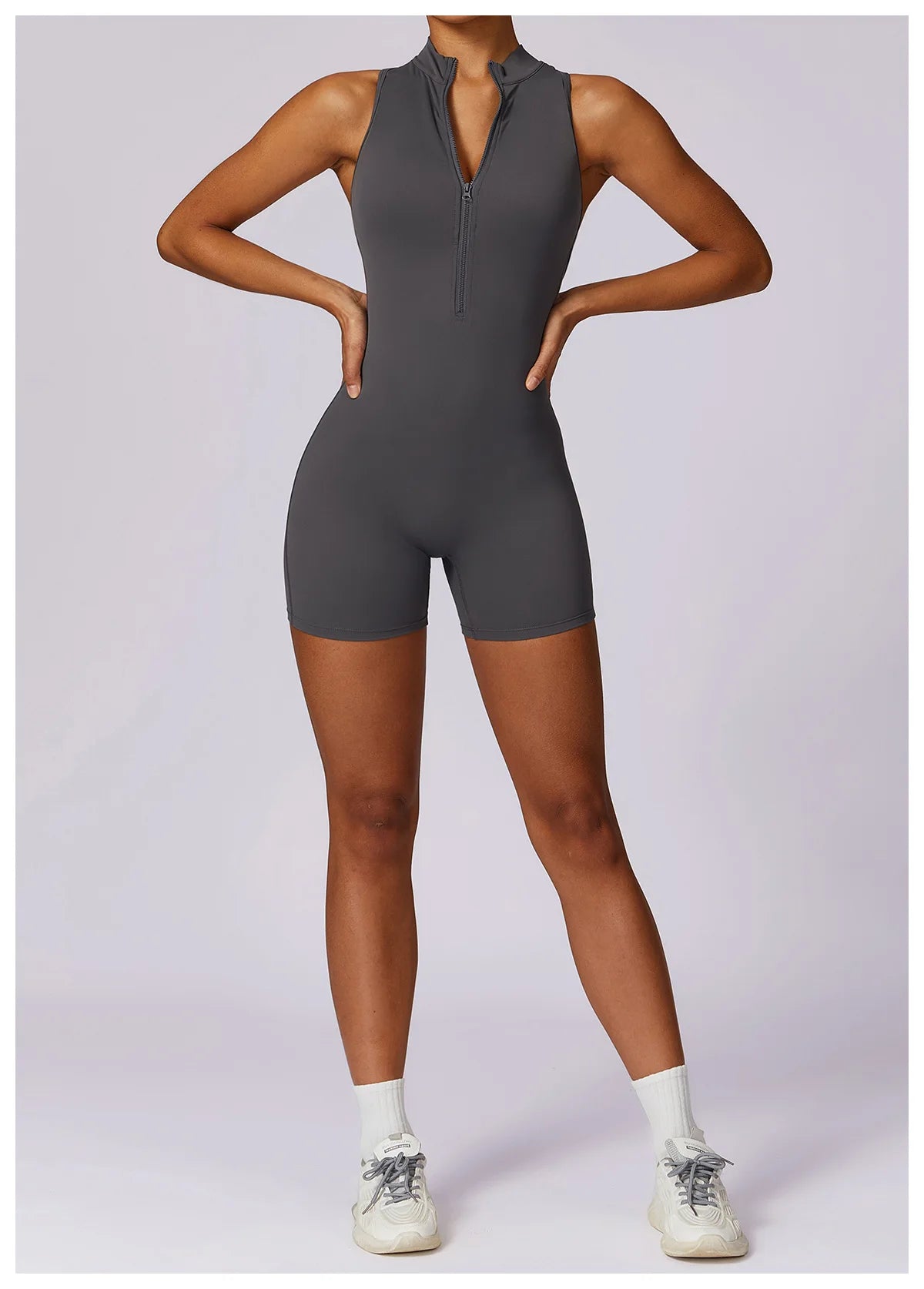 Scrunch Sports Overalls Gym Jumpsuit Women's Fitness Suit Short Sets for Woman Tracksuit Yoga Clothing Zipper Workout Sportswear
