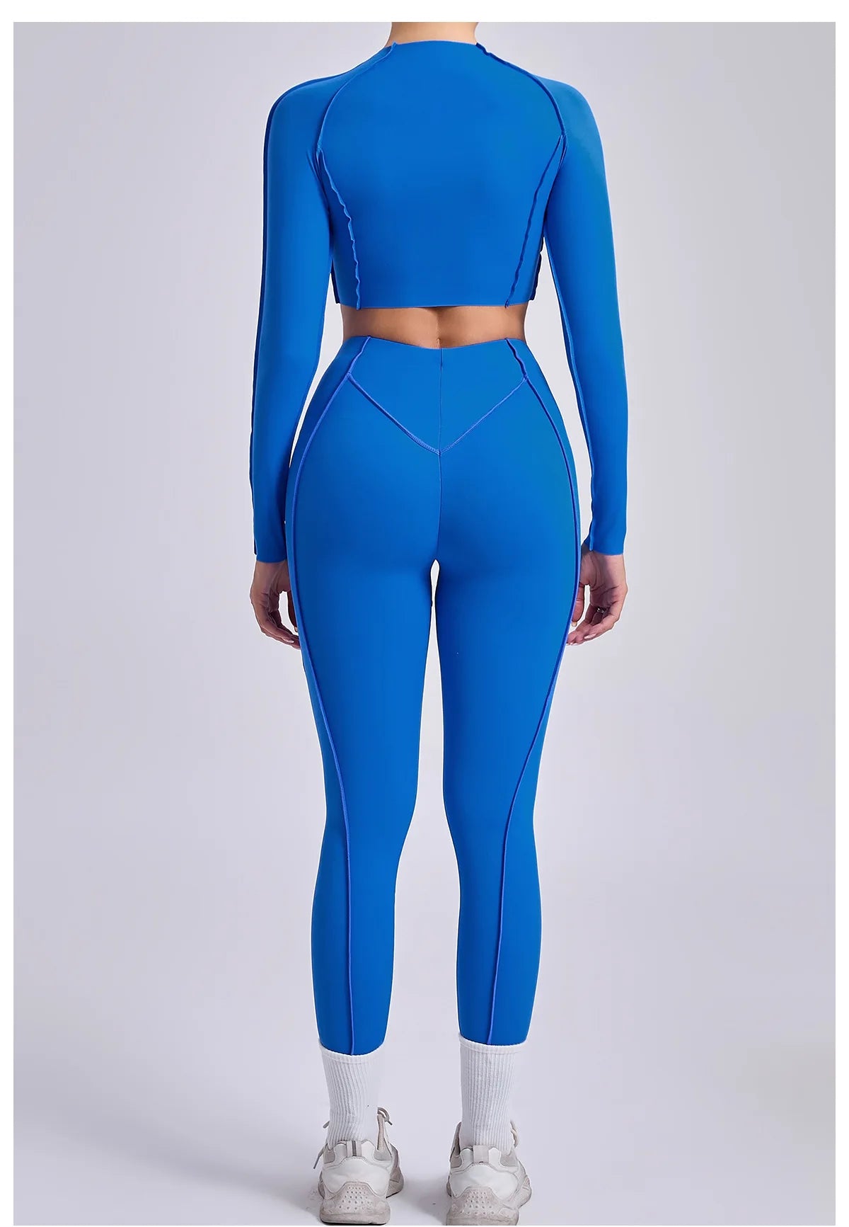 Yoga Set 2 Pieces Gym Clothes Sportswear Yoga Suits For Women Fitness Set Workout Tracksuits Sports Long Sleeved Gym Leggings
