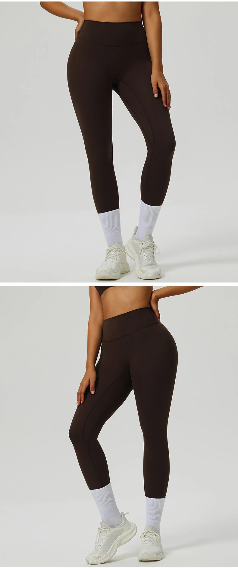 High Waist Solid Leggings Women Slim Tights Fitness Elastic Yoga Leggings Push Up Butt Knit Fashion Gym Push Up Workout Pants