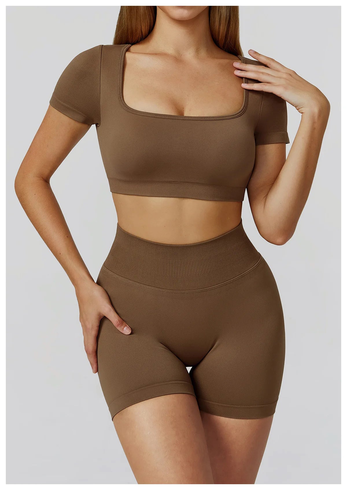 Seamless Women Yoga Top Backless Sport T Shirts Fitness Clothes Short Sleeve Yoga Shirt Gym Top Running Active Wear Sport Top