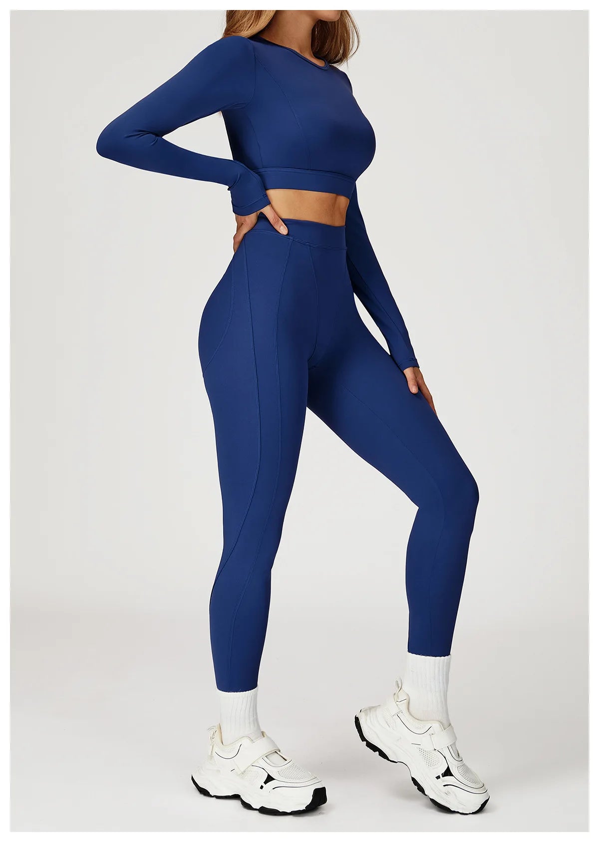 Women Yoga Shirts Crop Top Yoga Long Sleeves Shirts for Women Yoga Sports Running Fitness Gym Clothes Push Up Workout Tops