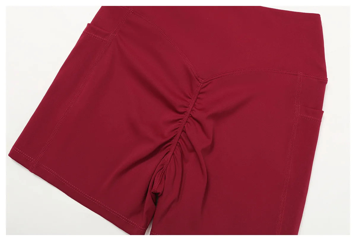 Cross Waist Head Yoga Shorts High Waist Workout Fitness Lift Butt Fitness Tights Gym Running Body Shaper Pants Casual Sportswear