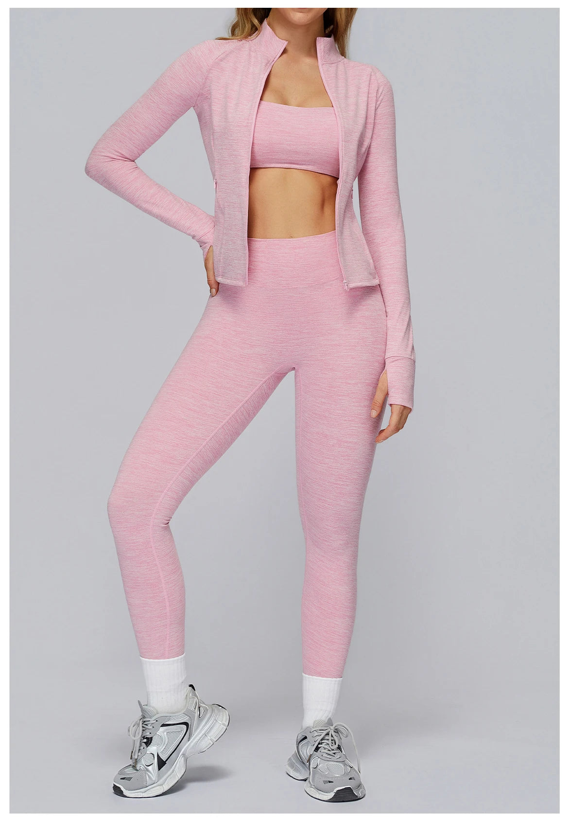 Yoga Suit 2/3PCS Sports Set Gym Set Women Tracksuit Running Workout Clothes Long Sleeve Sports Bra Athletic Wear Yoga Clothing