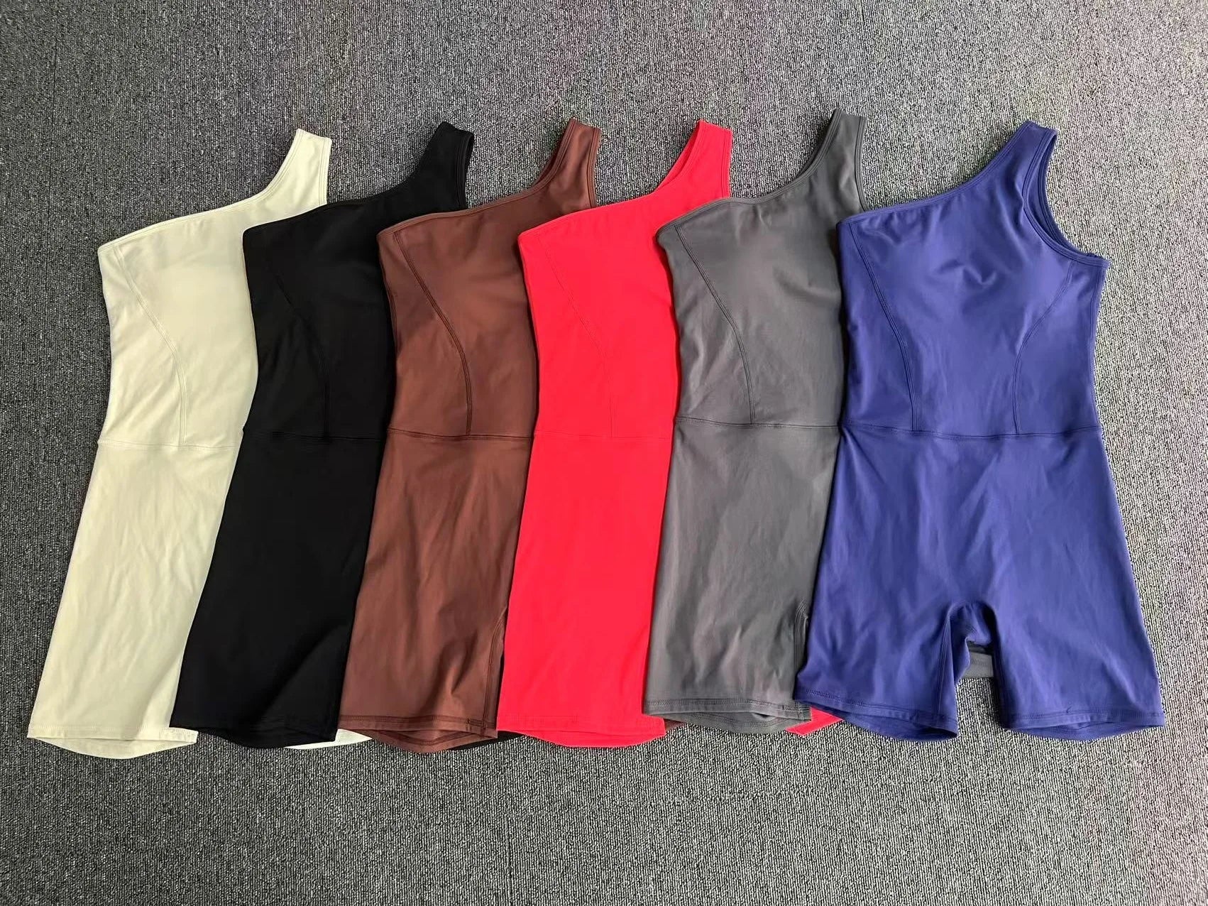 One Shoulder Jumpsuit Women's Fitness Suit Short Sets Sports Overalls for Woman Tracksuit Yoga Clothing Gym Workout Sportswear