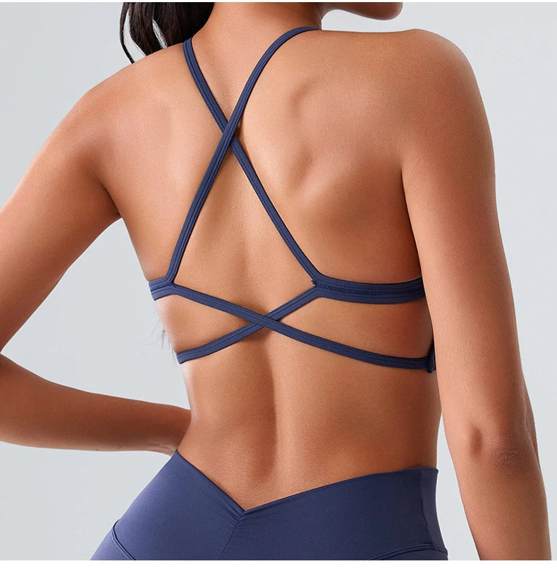 Women Fitness Yoga Bra Race Back Sports Bras Nylon Top Women Bra Sexy Breathable Underwear For Women Gym Bra Running Workout Bra